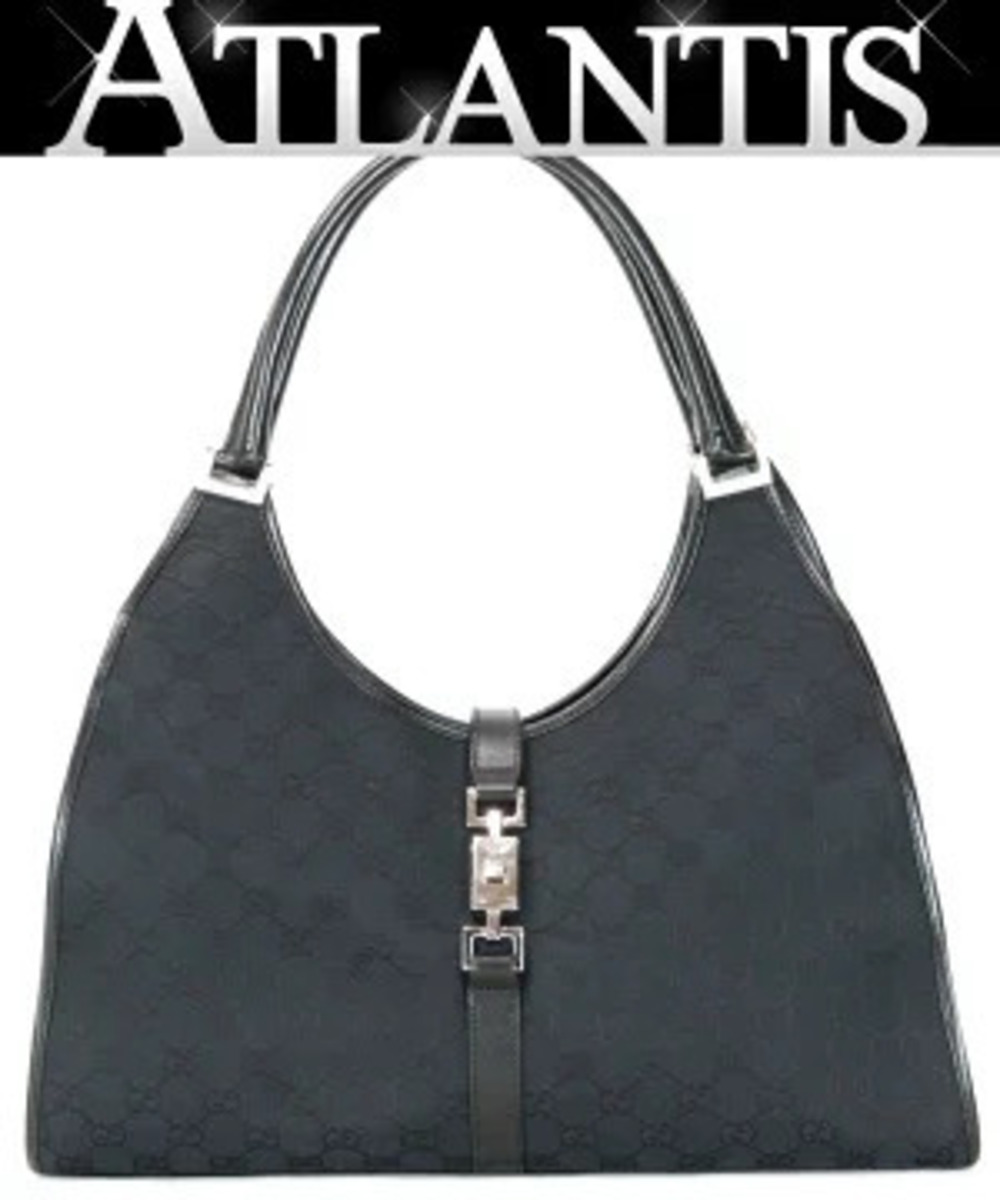 Gucci Jackie Handbag Hobo Bag GG Black